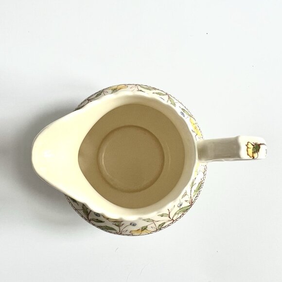 Vernon Kilns Hibiscus Creamer Hand Painted Vintage Floral Ceramic 1940s-1950s - Picture 5 of 7